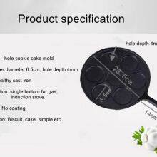 Factory Direct Cast Iron Breakfast Muffin Pans Pancake Pan Crepe Maker 7 Hole 7-Mold Egg Frying Pan Skillet Griddle thumbnail-2