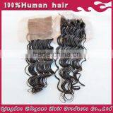 India Online Shopping Deep Wave Indian Virgin Hair Silk Base Closure