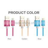25CM Mini Nylon Metal Micro USB Cable Colorful Mobile Phone Cable for IPhone/Android/Type C thumbnail-3