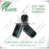 KM 22UF 450V 13*21mm Aluminum Electrolytic Capacitor thumbnail-1