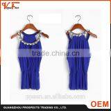 Hot Sale Soft Cotton Appliqued Neck Designs for Ladies Tops Latest Design From China thumbnail-1