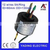 SRH 60130- 12s Rotating Slip Ring ID60mm. OD130mm. 4Wires, 5A 12 Wires thumbnail-1