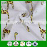 1.35M Cartoon Printed Double Baby Bath Towel Wholesale Bamboo Muslin Fabric thumbnail-3