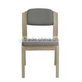 Solid Beech Wood Chair With Fabric Material thumbnail-4