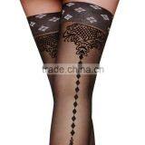 Women's Sexy Lace Printed Thigh High Top Silk Stockings Quality Choice thumbnail-2