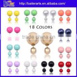 Wholesale 8mm 16mm Cheap Girl's Double Sided Pearl Earring