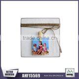 Antique White Wall Photo Frame With Bow on it