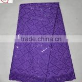 CL14-194 new design chiffon embroidery sequinse lace, wholesale price chiffon lace