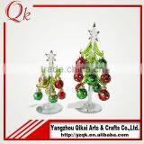Hot Sell Colorful Pendants Decorated Glass Christmas Tree With Good Quality