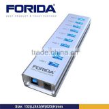 Forida 10 port usb hub,best powered usb hub with individual LED light