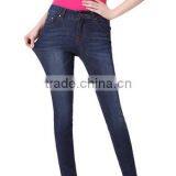 Charming curvy 100% cotoon women skinny jeans pencil pants