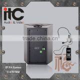 ITC T-7707BM 20W 8ohm Internal TF Card Recording IP PoE Speaker With Wireless Mic thumbnail-3