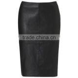 Midi Styel New Fashion Leather Pencil Skirt for Women thumbnail-1