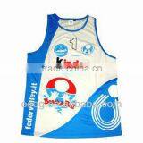 Volleyball Jersey Sport Vest, Fast Drying and Sweat Absorbing With Allover Heat-transfer Printing