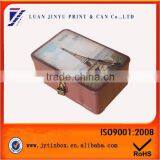Vintage Style Diary Box, Collecion Tin Box With Lock thumbnail-4