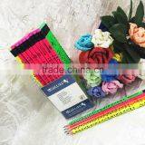 Standard Size Round Shape Soft Wood 72pcs Neon Body Heat Rolling HB Pencil With Eraser thumbnail-2