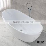 Classic Artificial Stone Freestanding Bathtub With Seat thumbnail-6