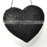 2012 Most-popular Bamboo Charcoal Konjac Face Sponge, Heart Shape Konjac Facial Sponge thumbnail-1