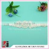 HC-2247 High Quality Off-white Mesh Embroidered Sewing Bridal Beaded Applique,China Wholesale Beaded Appliques thumbnail-2