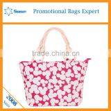 Custom Flowers Promotional Canvas Tote Shopping Cotton Canvas Bag thumbnail-2