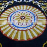 sun floral round in big round woolen handtufted carpet