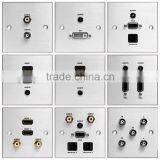 Metal Multimedia Wall Oulet Connector With RCA VGA HDMI NET AV USB thumbnail-4
