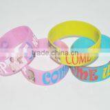 25mm Width Silicone Wristband / Silk Screen Printing Silicone Bracelet / 1 Inch Silicone Wrist Band thumbnail-1