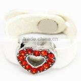 Slide charm leather band rings buy from alibaba