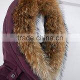 Detachable Real Raccoon Fur at Hood Long Style Women Down Parka thumbnail-5