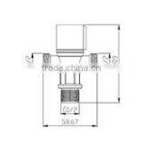 Best Price Plastic Chrome Surface Two Hole Water Angle Valve thumbnail-6