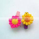 Wholesale Flower Shaped Wood Paper Clips Customize Soft PVC Bookmark thumbnail-4