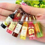 Wholesale New Products 2016 Wedding Gifts Colorful Glass Bottle Keychain
