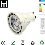 Aluminum Plastic led gu10 dimmable Ra80 PF0.9 COB 7w