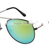 Stocked Colorful Mirrored Small MOQ Laser Logo Pilot Sample for Free Fashion Custom Logo Sunglasses Mens thumbnail-4