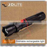 Zoomable Police Rechargeable Led Light Battery Powered by 1* 18650 Rechargeable Battery or 3*AAA Batteries