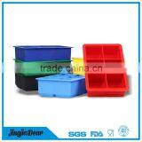Whiskey Squares Silicone Ice Cube Tray Set - Each Mold Makes 6 Large 2 Inch Cubes the Perfect Size for Any Glass