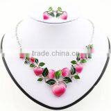 Cheap Europe Brand Statement Necklace and Resin Earring Jewelry Set Peach Fruit for Girl thumbnail-4
