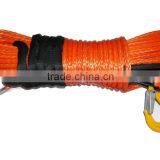 ALL KINDS OF COLORS SYNTHETIC UHMWPE WINCH ROPE CABLE WITH HOOK & ROCK GUARD thumbnail-2