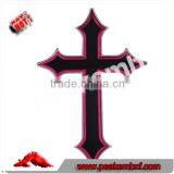 Best Quality Sew on Embroidery Stitches Filled Cross Patches Embroidery Digitizing Iron on