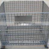Collapsible Welded Metal Mesh Box Foldable Wire Mesh Container Handling Basket Manufacturer thumbnail-2