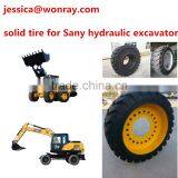 Solid Mold-on Heavy Truck Tires Wheel With DISC for Heavy Skid Steer Loader thumbnail-1
