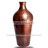 New Style Home Decoration Vase Tall Hammered Low Cost Metal Vase thumbnail-1