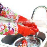 Kitchen Household Keep Warm Extra Long Cotton Lined Rubber Cleaning Gloves thumbnail-2