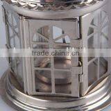 Home Decoration Pavilion Type Candlestick/Portable Iron+Glass Hollow Out Candle Holder thumbnail-6