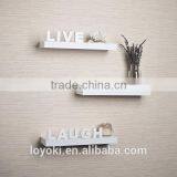 Laminate 'Live, Love, Laugh' Inspirational Wall Shelves Set of 3 Wall Decor Floating Shelf thumbnail-2