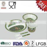 Melamine Divided Plate Melamine Bowl Melamine Cup Melamine Spoon and Fork Melamine Dinner Set thumbnail-1