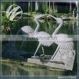 Lake Decor Elegant Life-Size Stone Crane Sculpture thumbnail-1