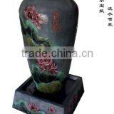 Hotel Led Water Fountain Vase Fiberglass Resin Crafts Decorations thumbnail-1