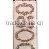 Self-Adhesive Classic Glitter Lace Foam Sticker, Elegant Decorative Shinny Glitter Sticker thumbnail-1