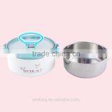 0.9LBig Size Stainless Steel Inner Heated Bento Round Shape Lunch Box thumbnail-3